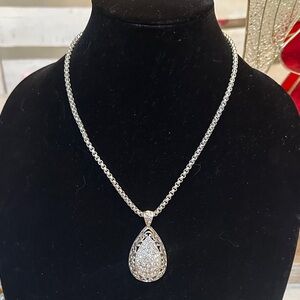 Erica Lyons Elegant Silver Pendant Necklace